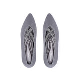 Countess Cross-Strap Kitten Heels - Grey