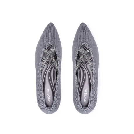 Countess Cross-Strap Kitten Heels - Grey