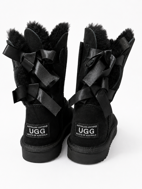Australian Leather Ugg Classic Short Ribbon - Black - AU4