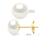 Earrings - Natural Pearl White - Longueur 42 cm
