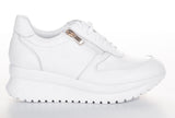 Bosccolo Womens Sneakers With Zipper - White