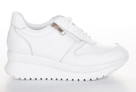 Bosccolo Womens Sneakers With Zipper - White