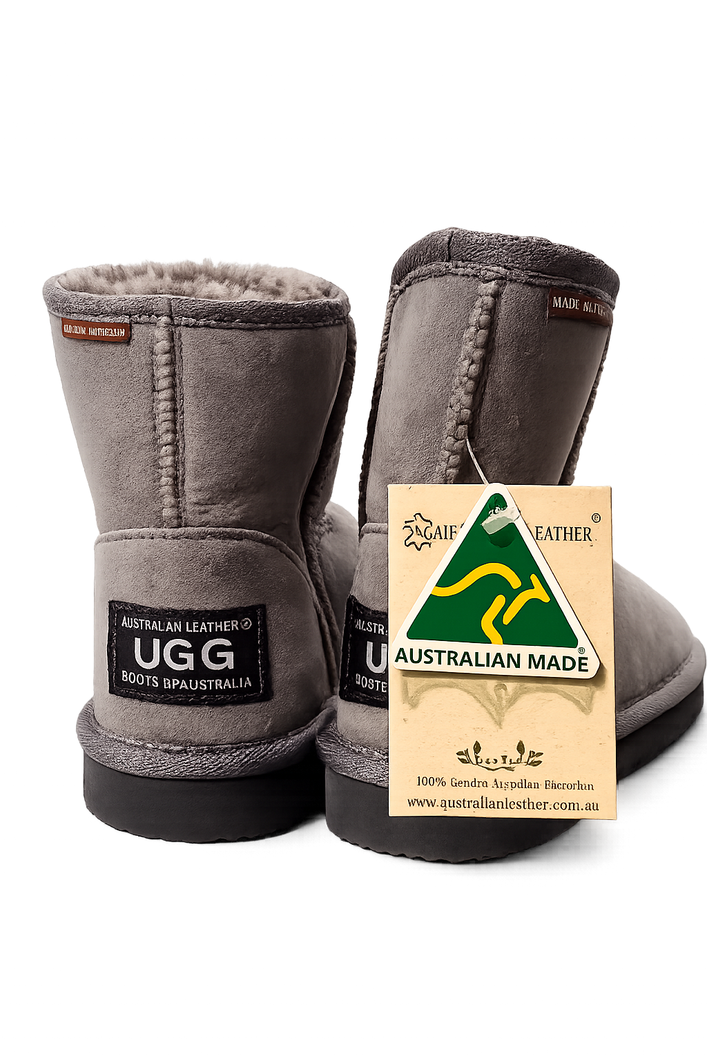 Australian-Leather Ugg Kids Classic-Short - Grey - AU1