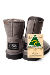 Australian-Leather Ugg Kids Classic-Short - Grey - AU1