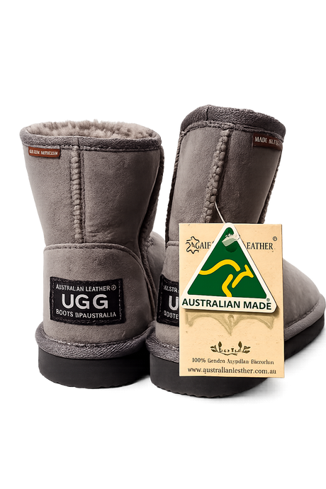 Australian-Leather Ugg Kids Classic-Short - Grey - AU1