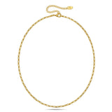Bullion Gold Paperclip Link Chain Gold Plated Necklace