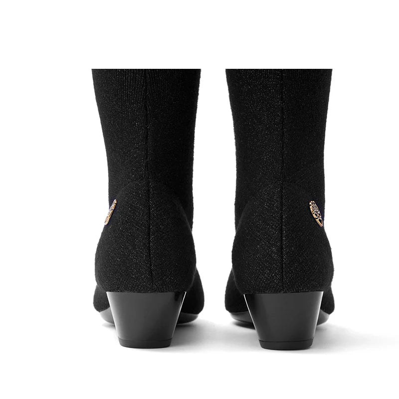 Stretch Over the Knee Boots - Black