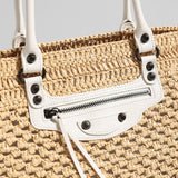 Handwoven Raffia Tote Bag - Ivory