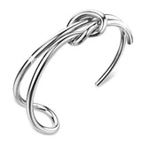 Boxed Forever Knot White Gold Titanium Cuff Bangle & Ring Set in White Gold