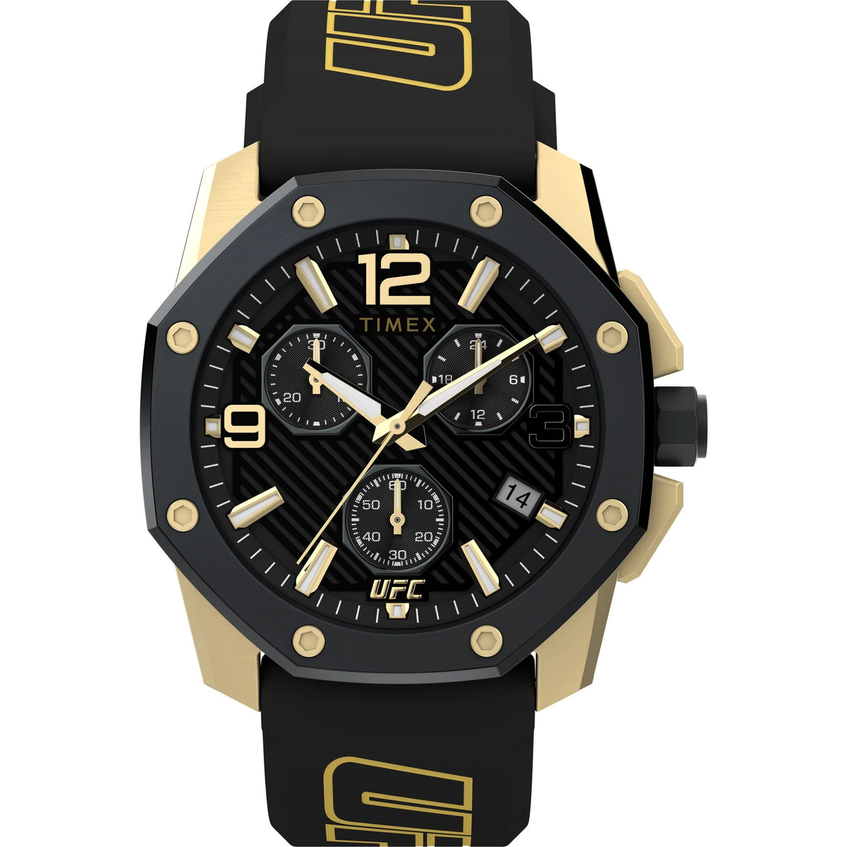 Timex UFC Icon Chrono Gold Black Silicone