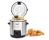 TODO 0.9L Deep Fryer Adjustable Thermostat Dial - Black Stainless Steel Housing Basket