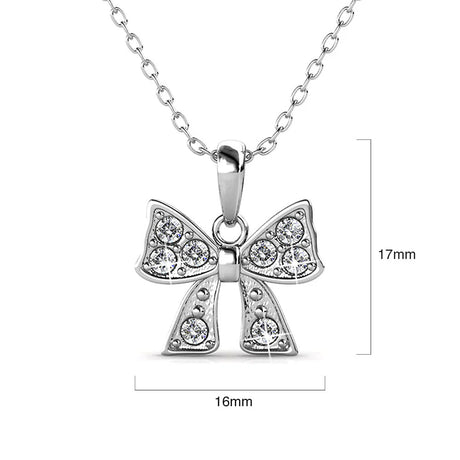 Krystal Couture Ribbon Tie Necklace Embellished with SWAROVSKI Crystals