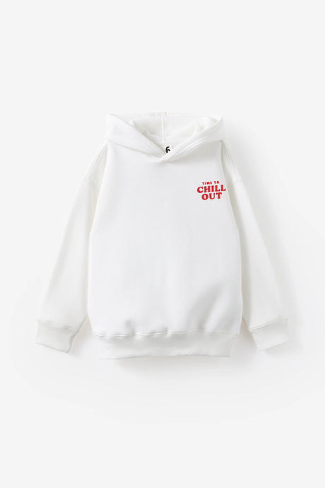 Cotton On Kids Girls Sammy Oversized Hoodie - Vanilla/Bubble Tea
