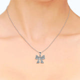 Krystal Couture Ribbon Tie Necklace Embellished with SWAROVSKI Crystals