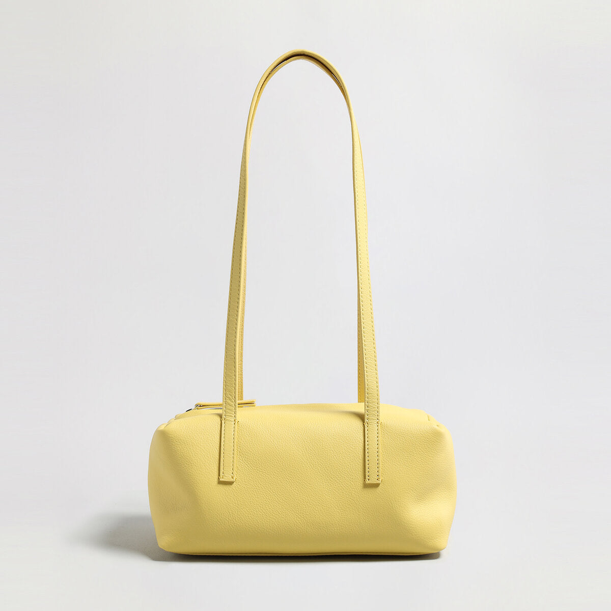 Soft Pebbled Leather Rectangular Shoulder Bag - Yellow