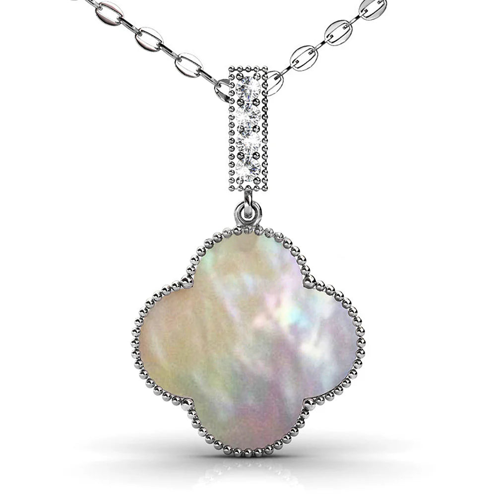 Krystal Couture White Gold Milkyway Necklace Embellished with SWAROVSKI Crystals