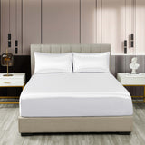 Royal Comfort 3pc Satin Sheet Set - White - King
