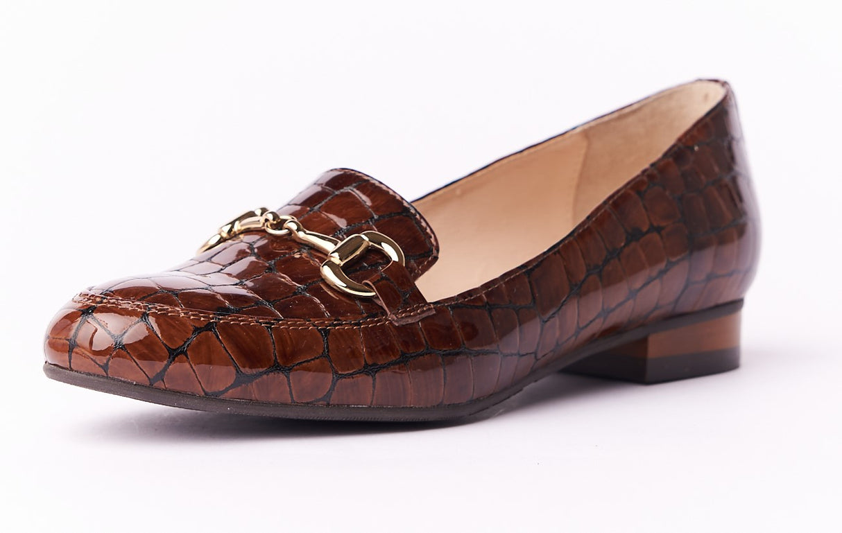 Bosccolo Womens Moccasin - Ginger Croco
