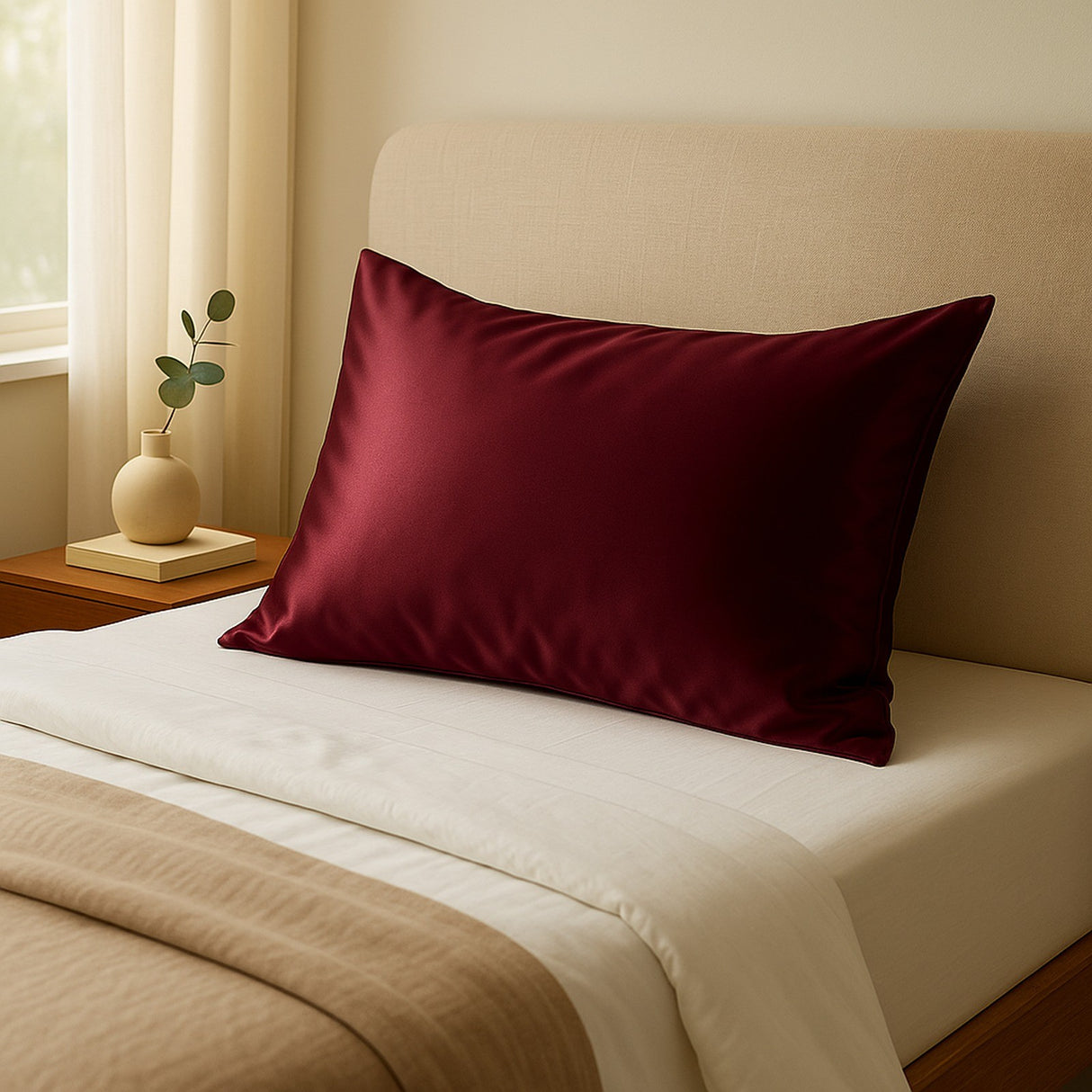Pure Silk Pillowcase - Single Pack - Malaga Wine