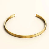 Bullion Gold Avenue Classic Cuff Bangle Gold - 4mm