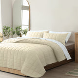 Royal Comfort Coverlet Set - Queen - Beige