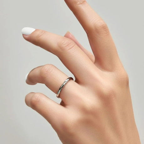 Bullion Gold Camille Minimal Stacker Ring in Silver