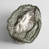 Hand-Crocheted Open-Weave Tote Bag - Olive