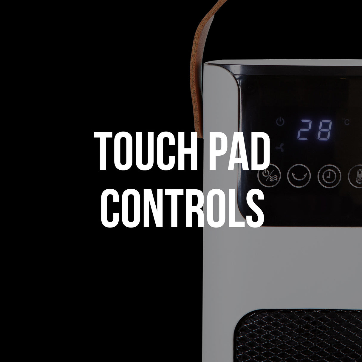 Pursonic Touch Screen Tower Heater - White
