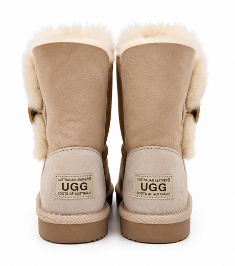 Australian Leather Ugg 1Button Short Sheepskin - Natural - AU4