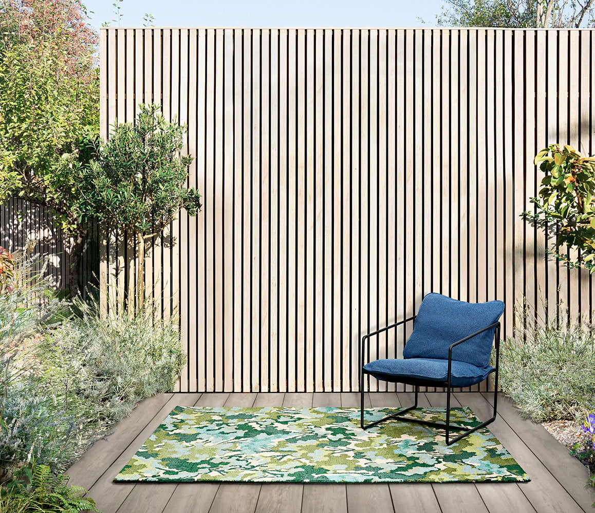 Harlequin Tree Tops Green 443807 Outdoor Rug