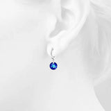 Krystal Couture Bright Blue Drop Earrings Embellished with Crystals from SWAROVSKI