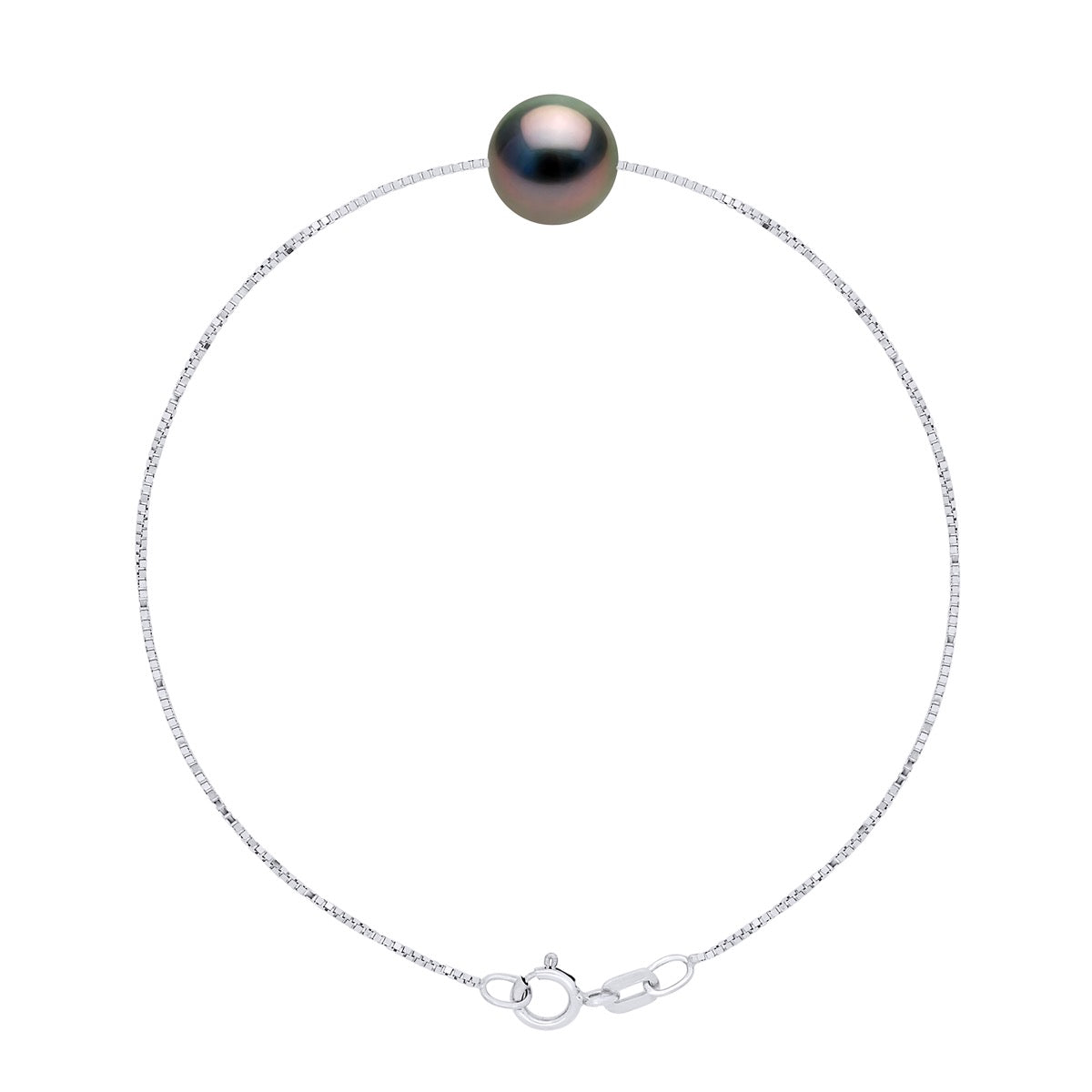 Bracelet Real Cultured Tahiti Pearl Round 9-10 mm - Longueur 42 cm