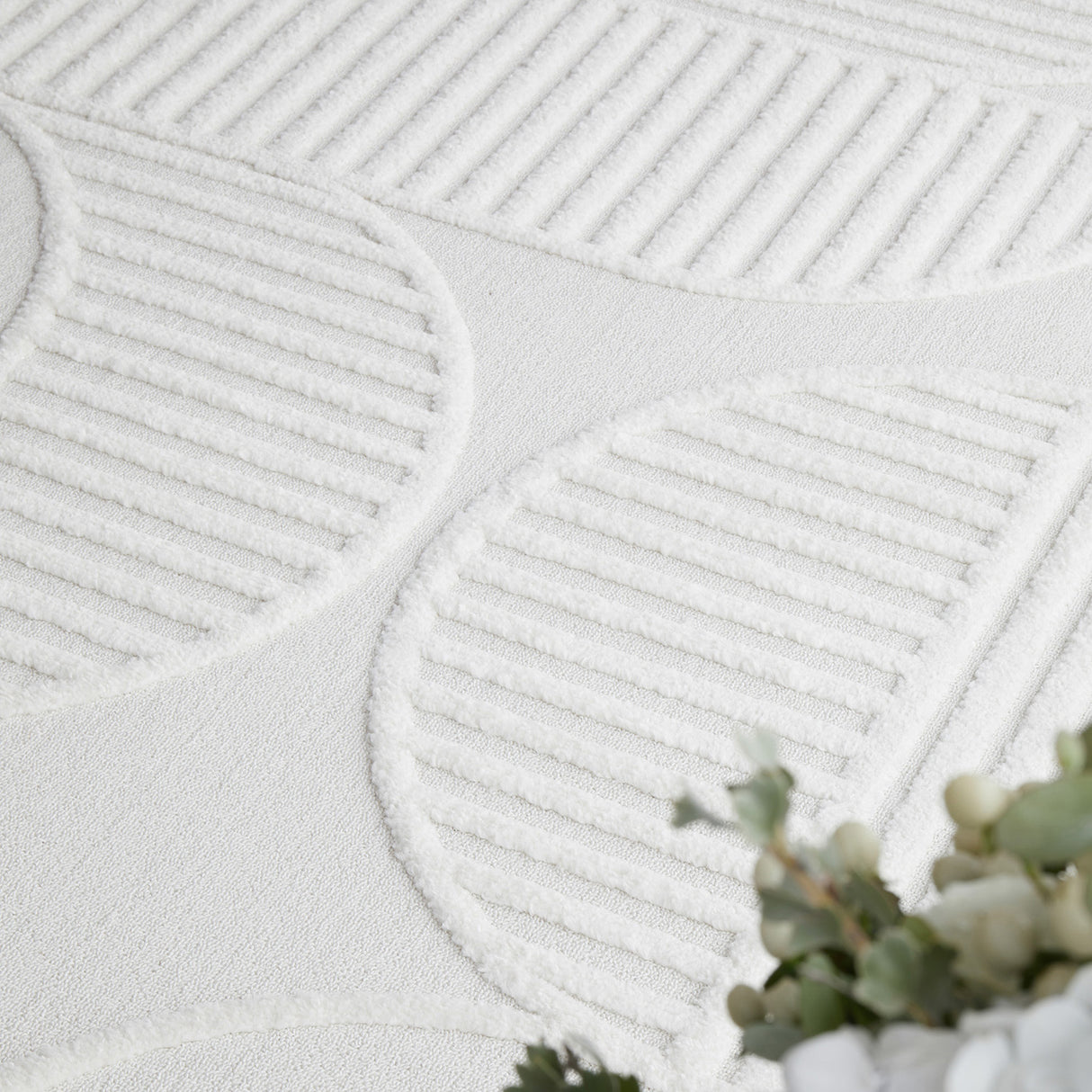 Lotus Leo White Rug