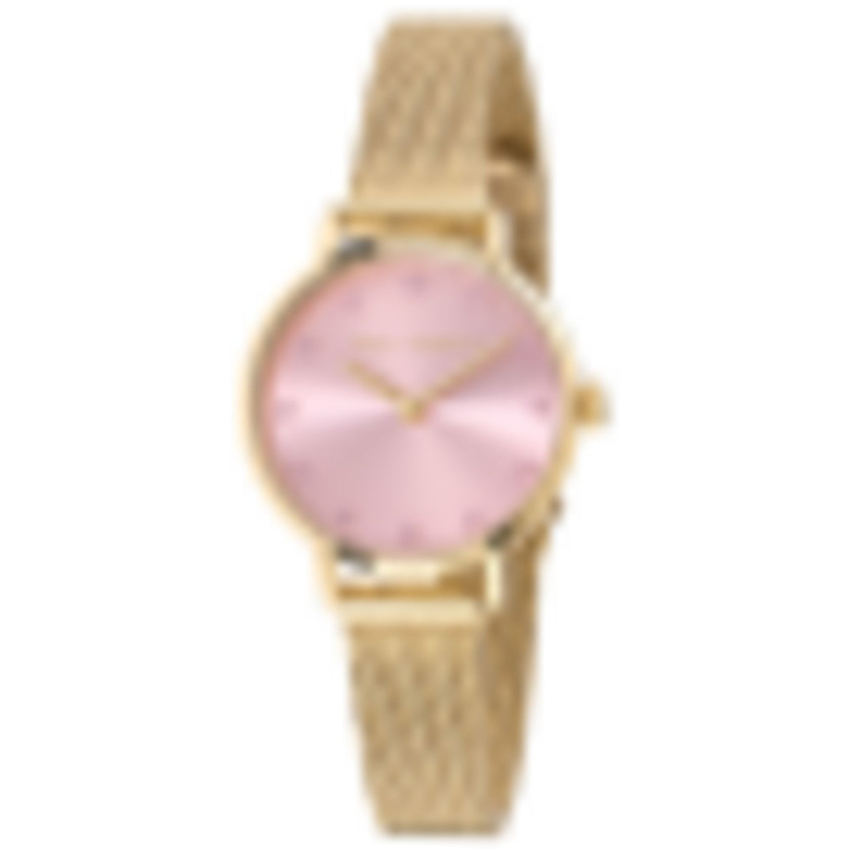 Ted Baker Womens Staciie Gold Pink Dial Gold Mesh