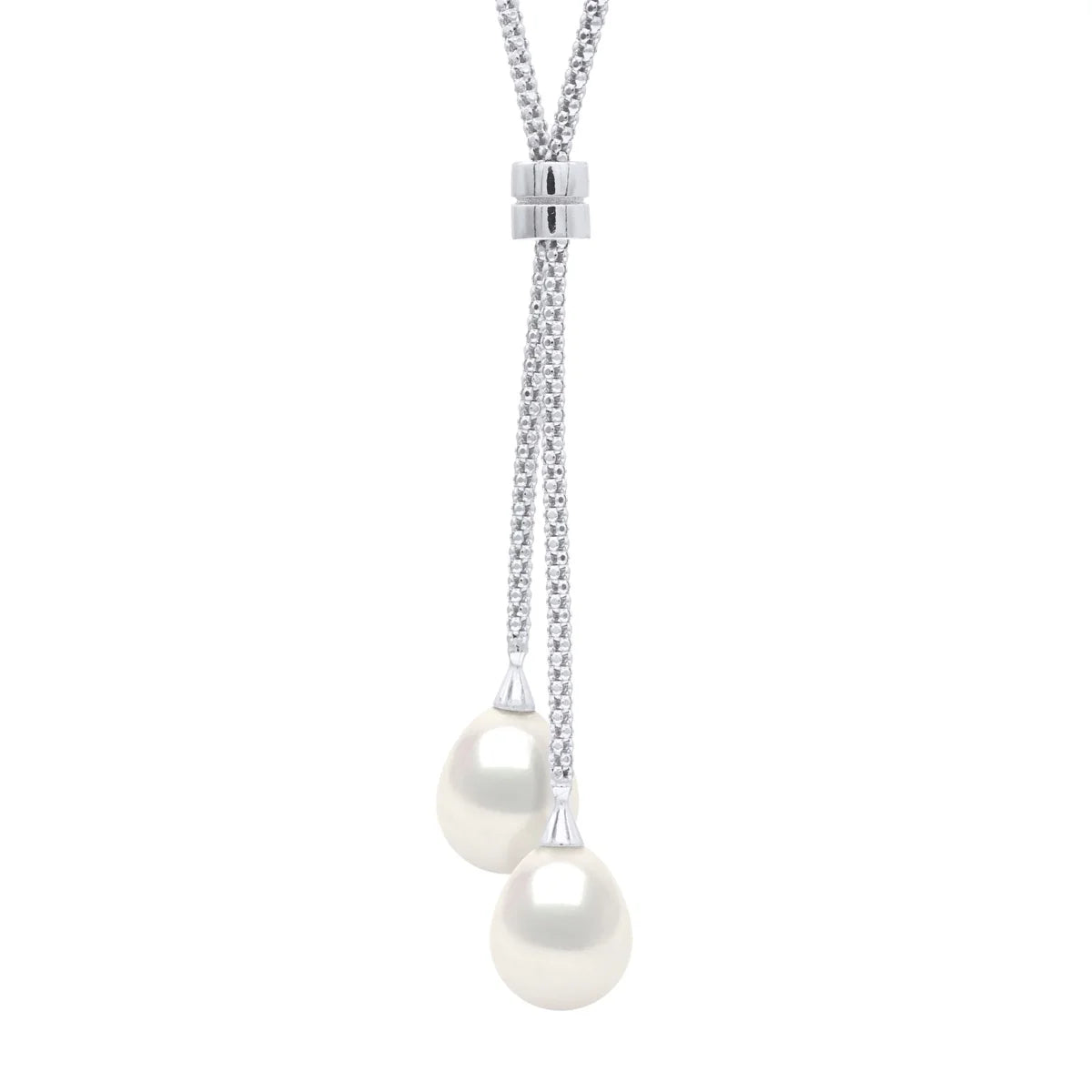 Necklace Freshwater Pearl White Sterling Silver 9mm
