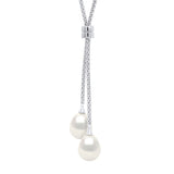 Necklace Freshwater Pearl White Sterling Silver 9mm