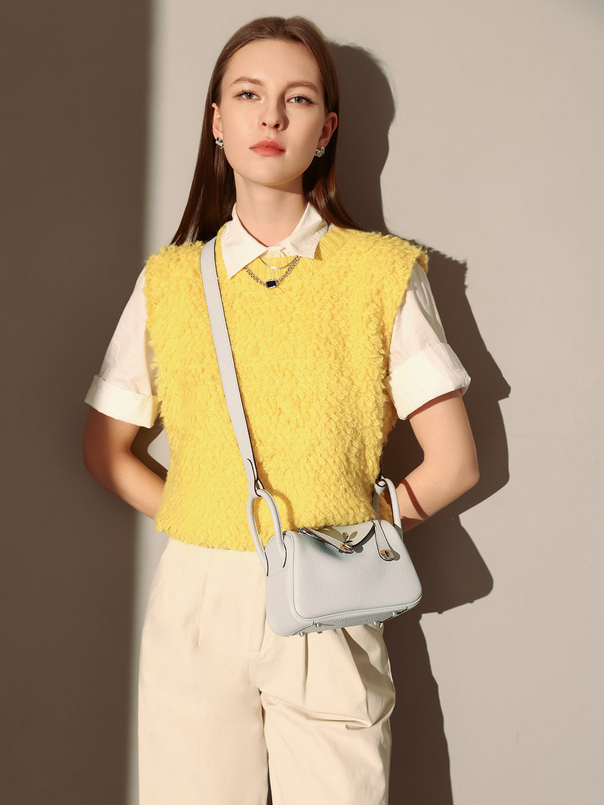 Solano Top-Grain TC Leather Shoulder Bag - Blue