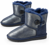 Australian Leather Ugg Classic 1Button Navy Silver - Glitter - AU7