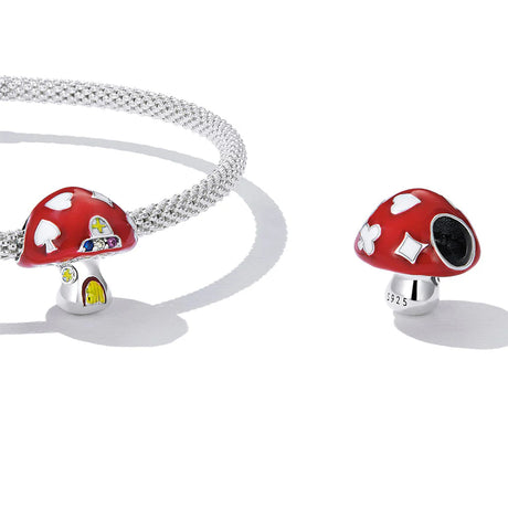 Solid 925 Sterling Silver Smurf House Charm