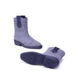 Knit Cowboy Boots - Purple