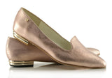 Bosccolo Womens Moccasin Lords - Pink Metalic
