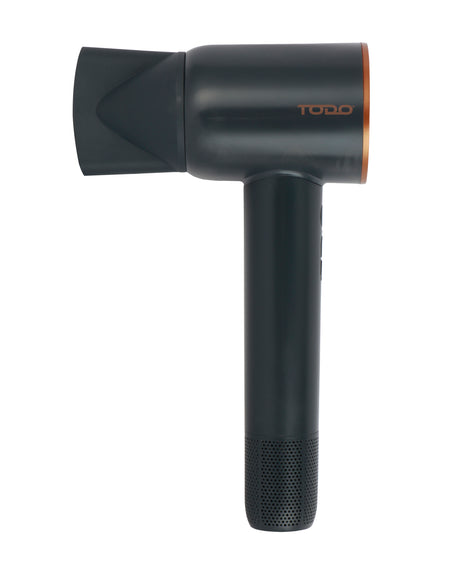 TODO 1600W Hair Dryer 110,000 RPM High Speed 3 Speed 4 Temperature - Grey