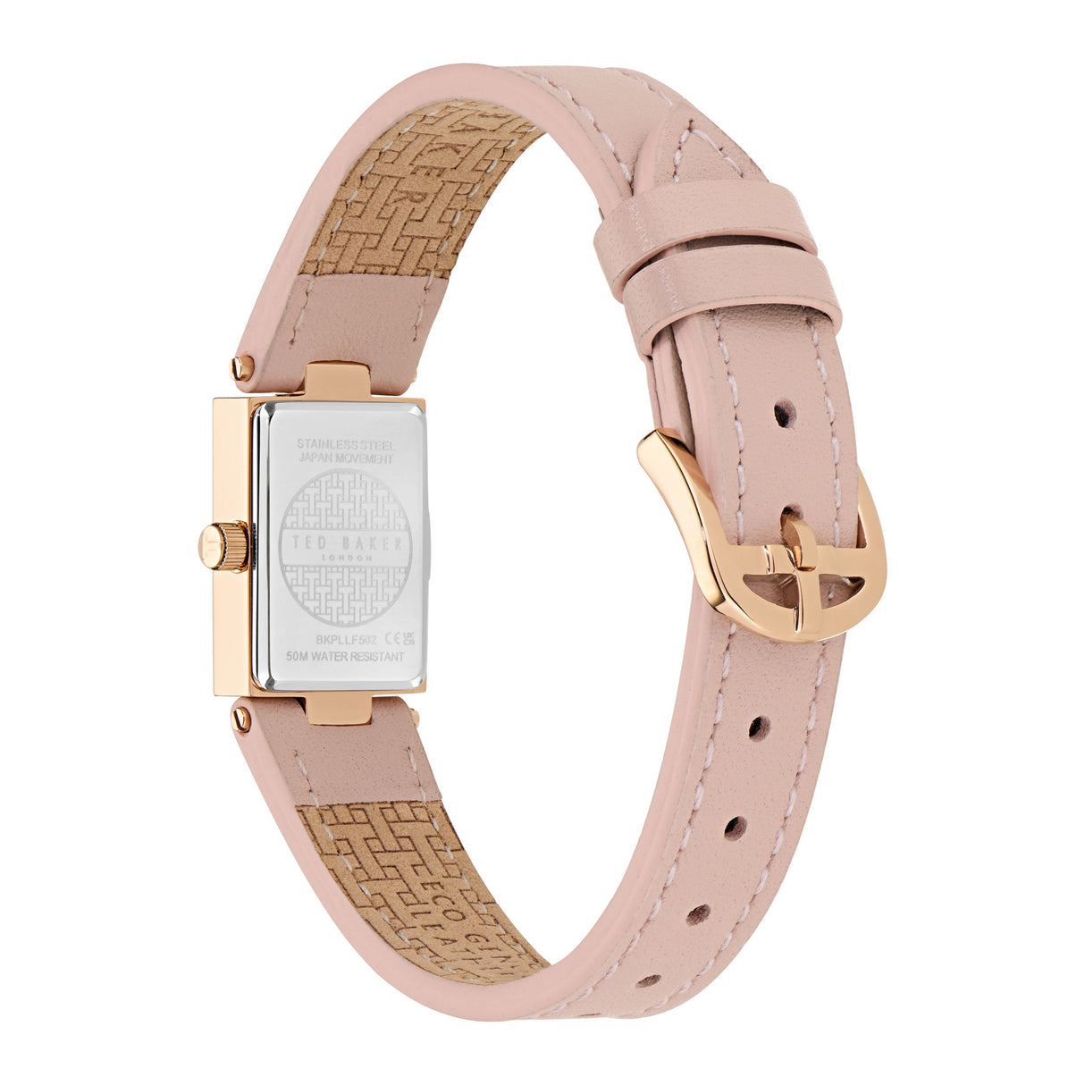 Ted Baker Womens Lileey Rose Gold-Tone Nude Pink Leather Watch