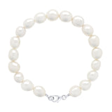 Manufacture Royale Bracelet Baroque Baroque Freshwater Pearl White Sterling Silver 8-9mm 18cm