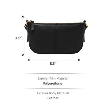 Fossil Jolie Black Small Crossbody Bag