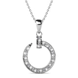 Boxed Dazzling Paradigm in Circle White Gold Set Embellished with SWAROVSKI® Crystals