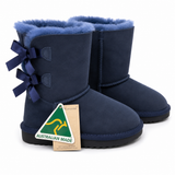 Australian Leather Ugg Classic Short Ribbon - Navy - AU4