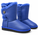 Australian Leather Ugg Classic Mini 1Button - Metallic Blue - AU5