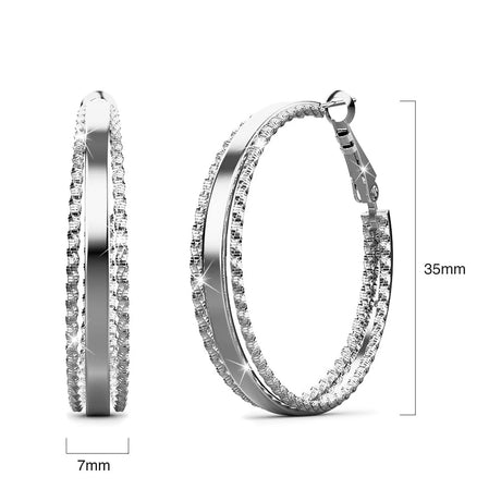 Silver Whimsical Hoop Earrings