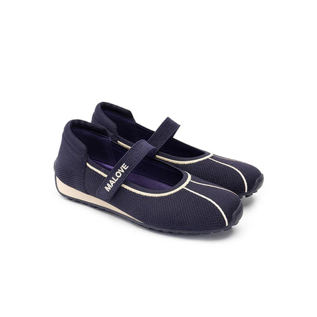 Sport Ballet Mary Jane Flats - Navy